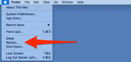 restart mac