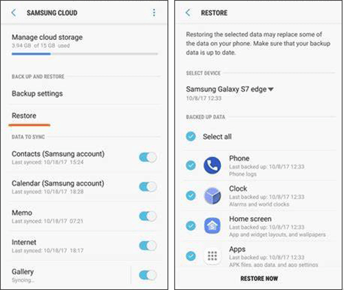 how to recover deleted contacts from Samsung cloud