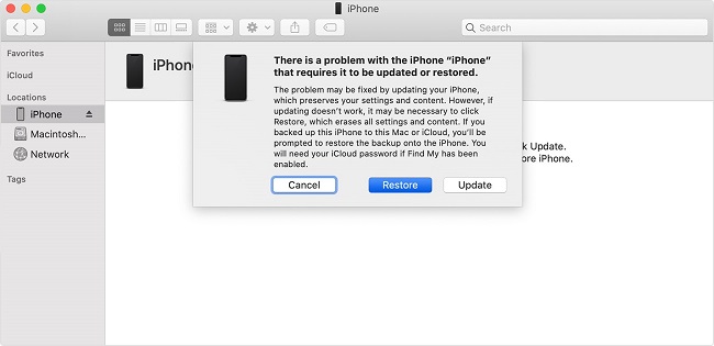 Restore iphone by itunes