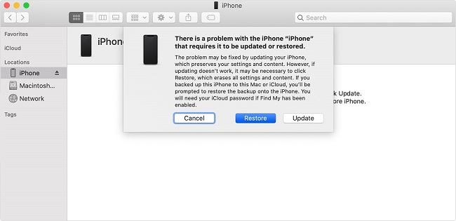 restore iphone by itunes