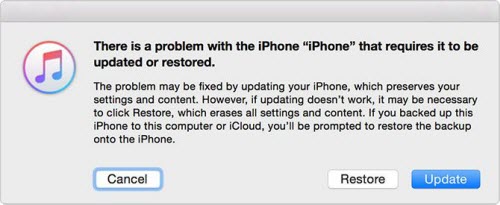 reinstall iOS with iTunes