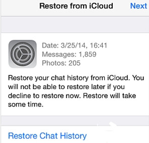restore line chat history on iPhone