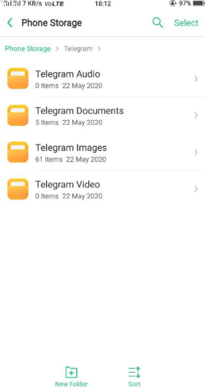 restore Telegram chat history from cache