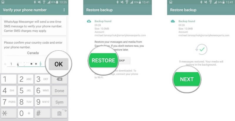 restore GBWhatsApp data