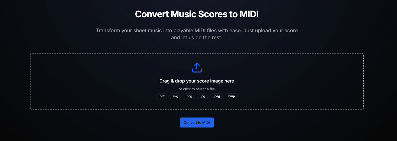 score to midi convert sheet music into MIDI online