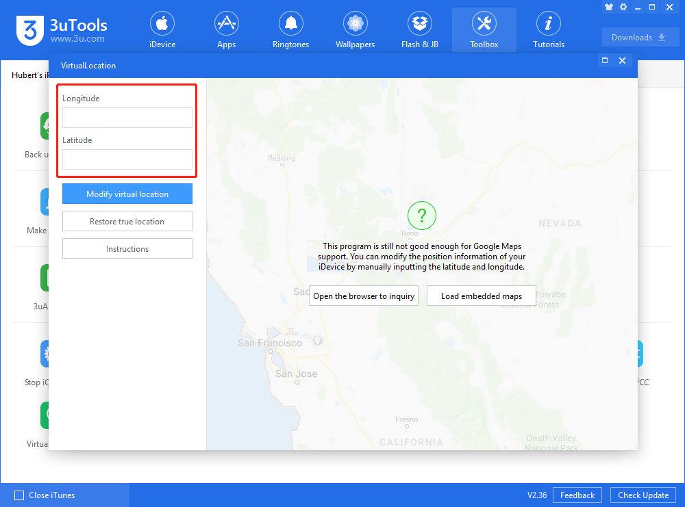 search location 3utools