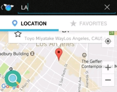 search location fly gps