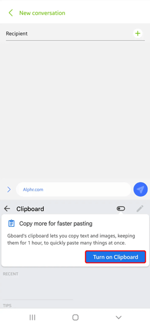 see clipboard history with Gboard