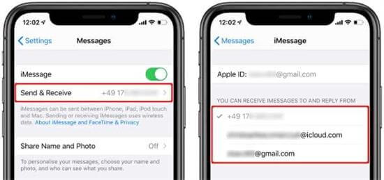 send imessage from apple id