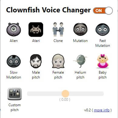 clownfish voice changer for chromebook