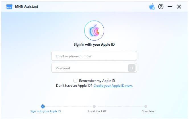 Log in your Apple ID