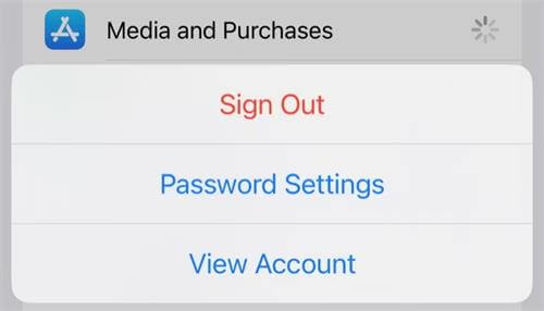sign out app store media purchases