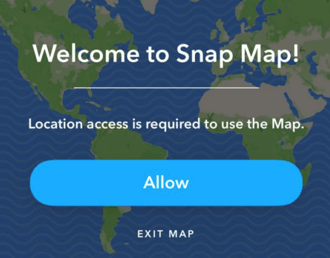 Snapchat Karte zulassen
