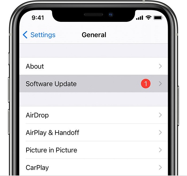 update iPhone software