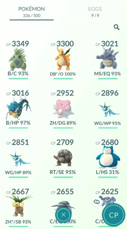 sort your pokemon