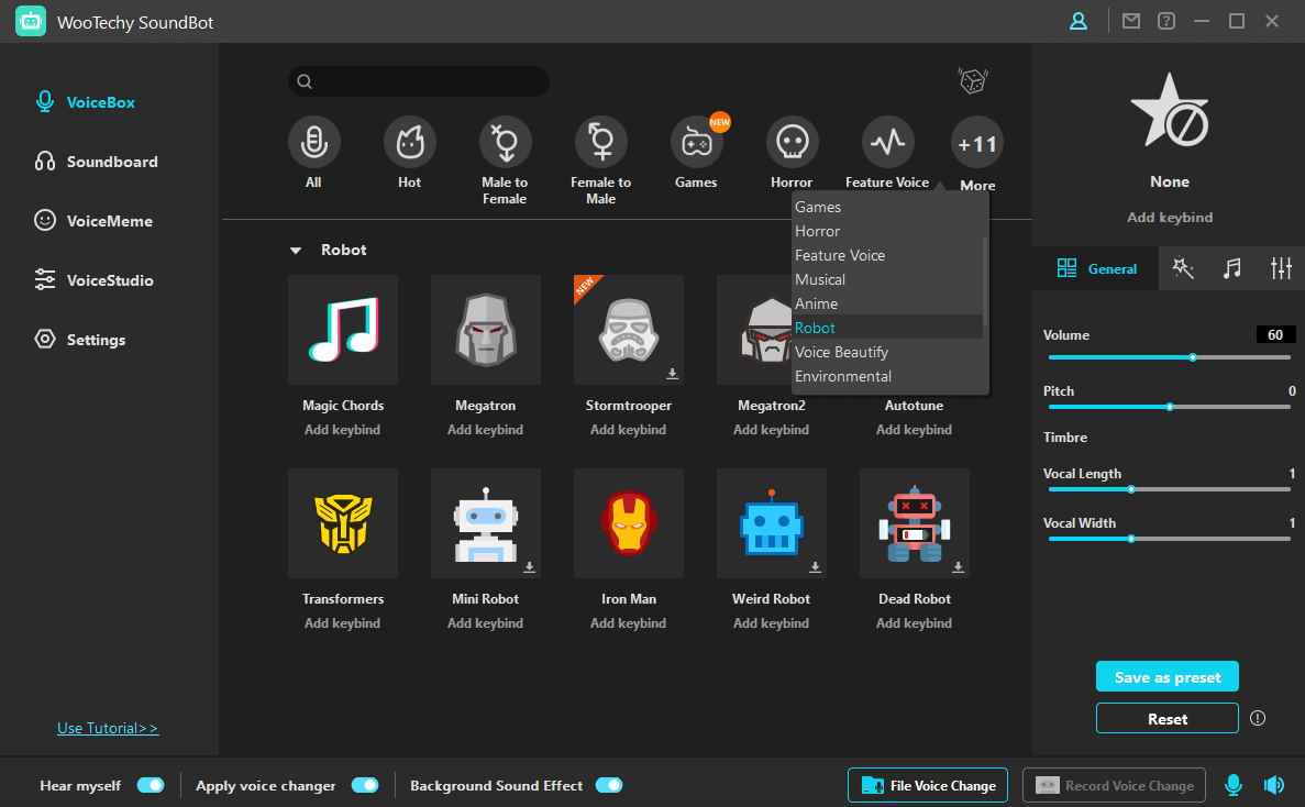 soundbot robot voice changer 