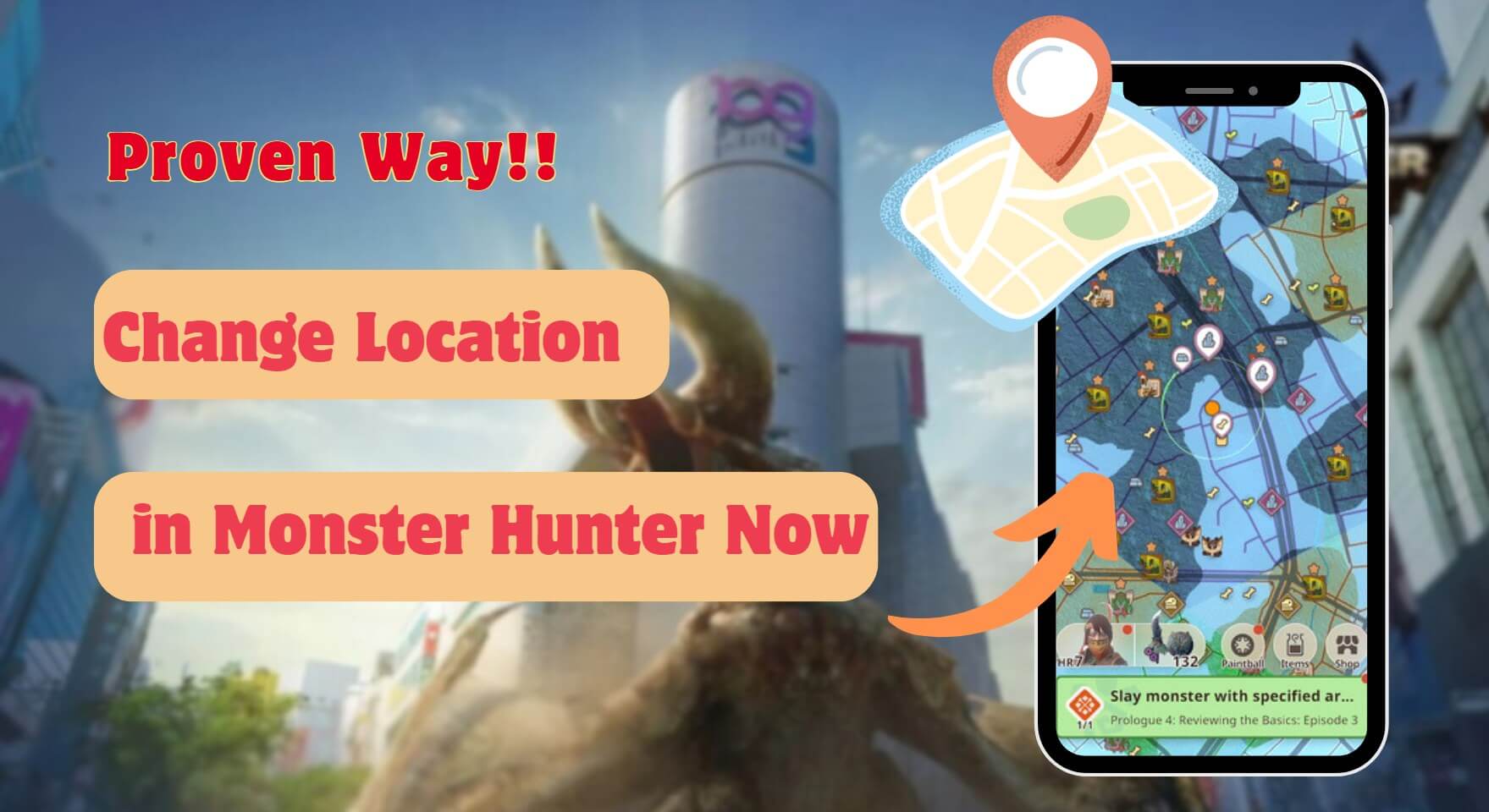 change your location in Monster Hunter Now on Android
