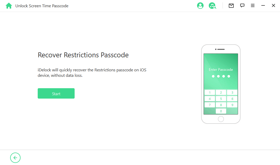 start recover restrictions passcode