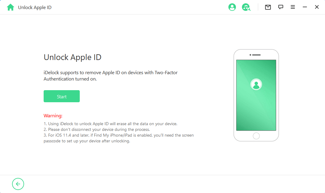 démarrer le déverrouillage de l'identifiant apple id