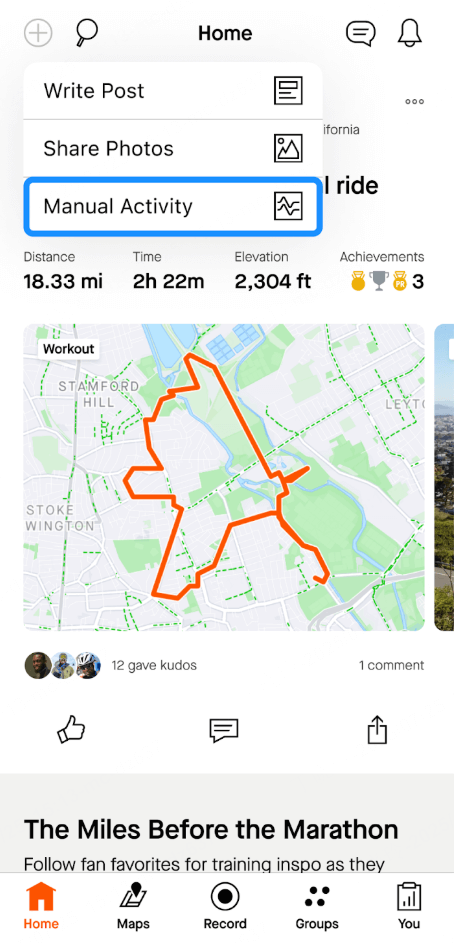Edit Manual Activities in Strava