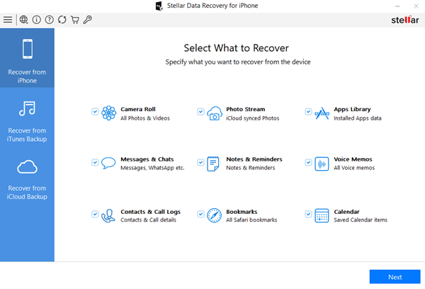 Stellar iPhone data recovery