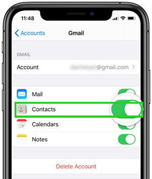 recover deleted contacts from Gmail