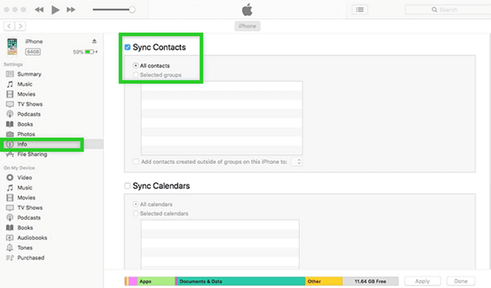 how to import iPhone contacts to Mac with iTunes