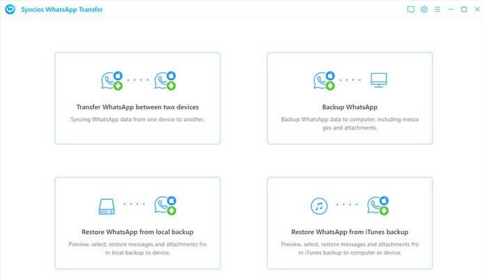Syncios WhatsApp transfer