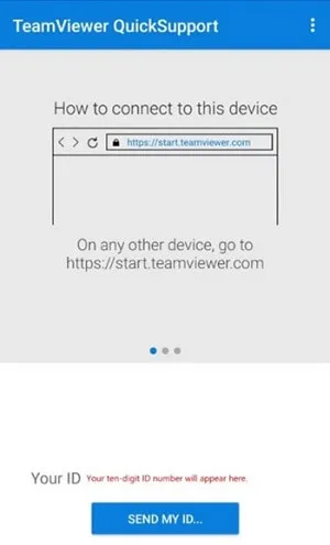 connect to control your phone from PC with TeamViewer