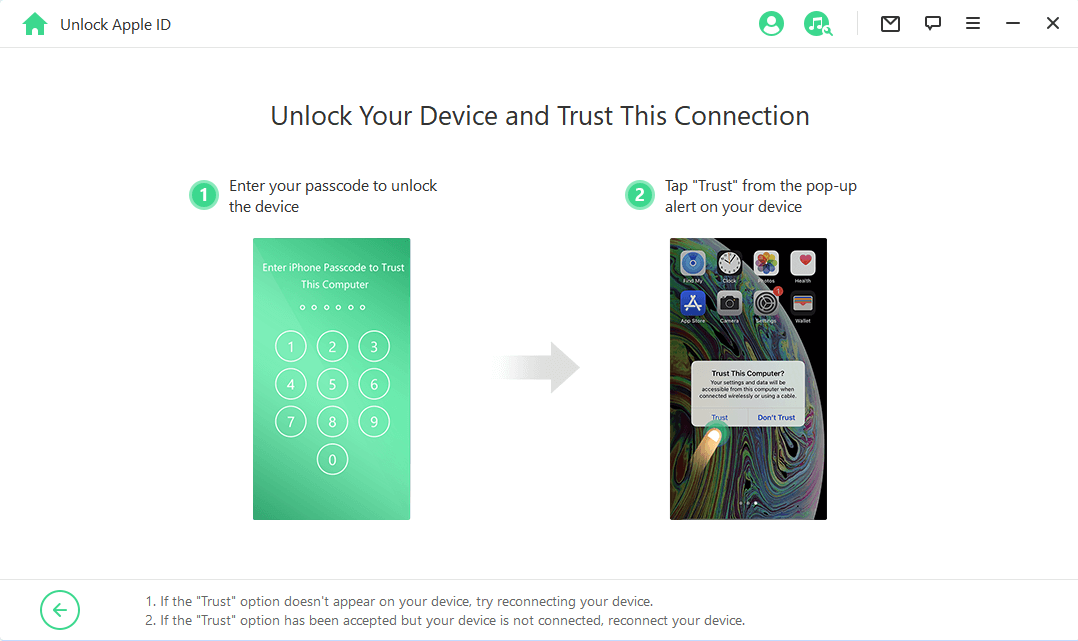trust pc unlock apple id