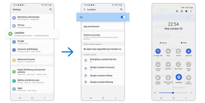 How to Turn Location On/Off on Samsung?