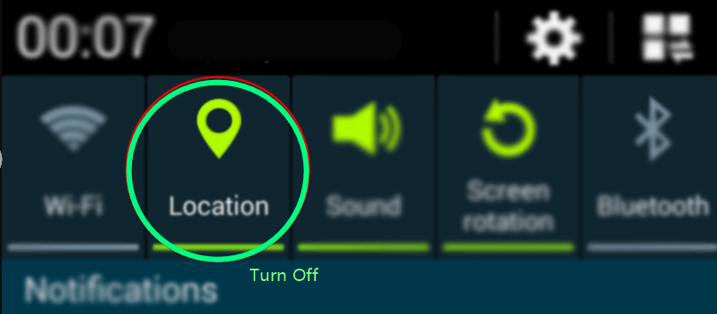 turn off android location service