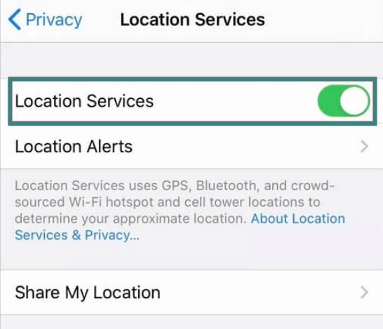 turn off gpslocation