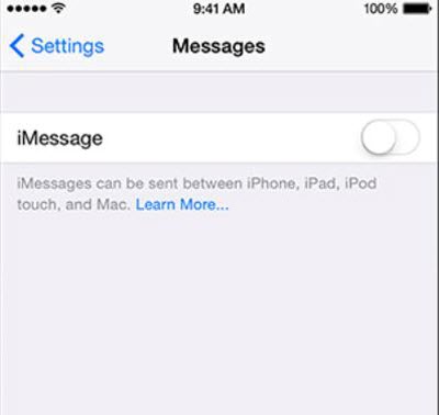 disable iMessage on iPhone
