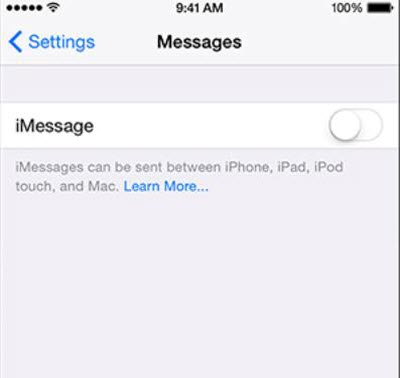 turn off imessage