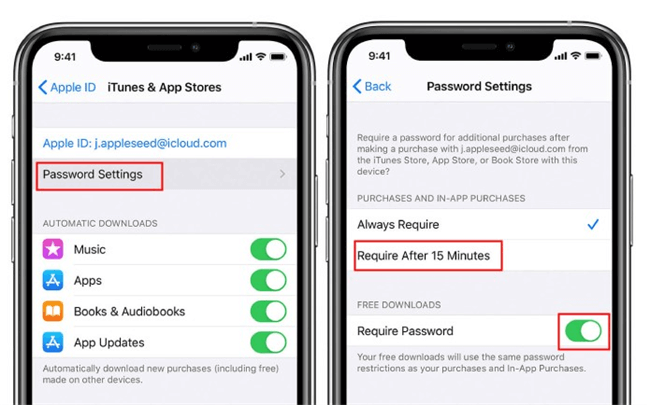 desactivar requerir contraseña en app store