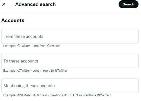 twitter advanced search account