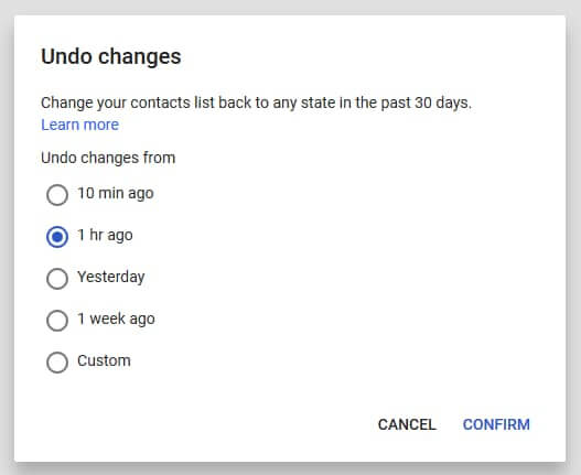 how to recover deleted phone numbers from Google account