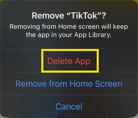 uninstall tiktok iphone