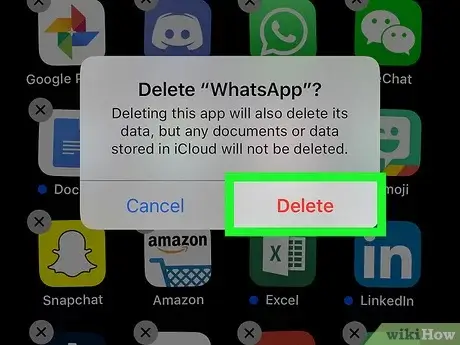 uninstall whatsapp app on iphone