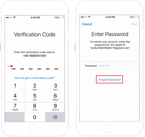 unlock apple id with a trusted phone number