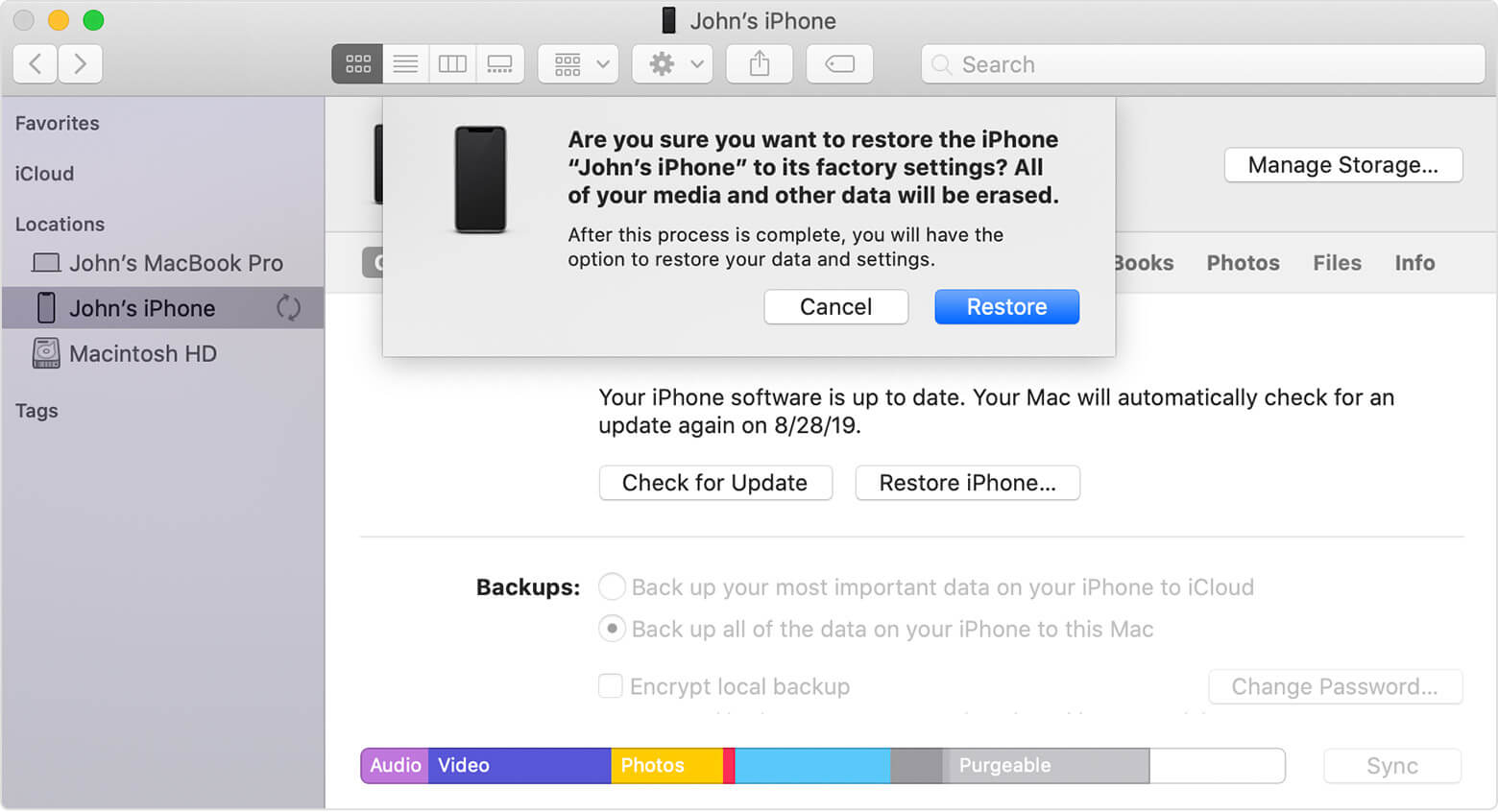 unlock via iTunes