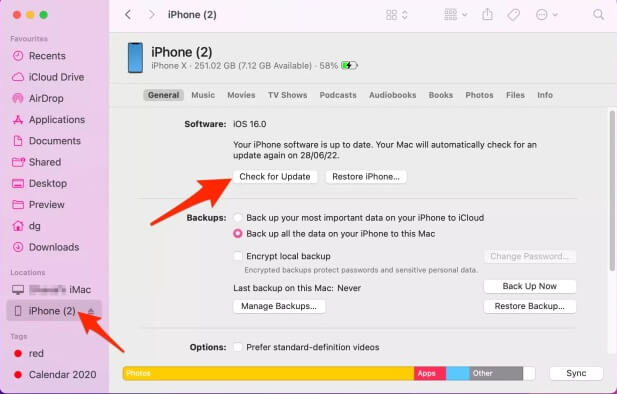 update ios 17 using mac