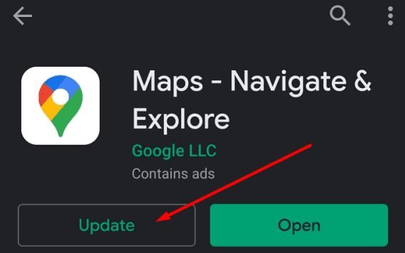 Update maps app