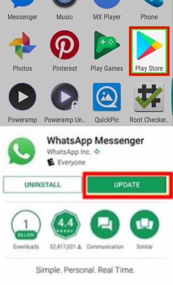 update WhatsApp on Android