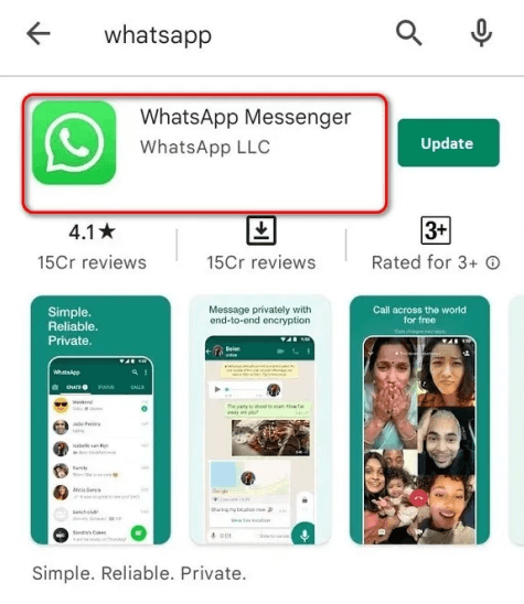 update WhatsApp
