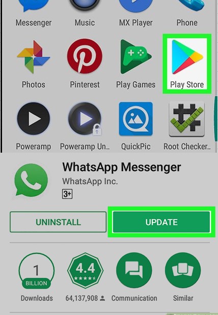 update whatsapp android