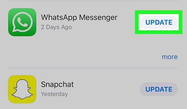 update WhatsApp