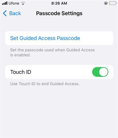 use face id to disable guided access