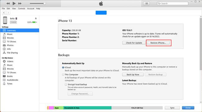 use itunes to delete screen time passcode